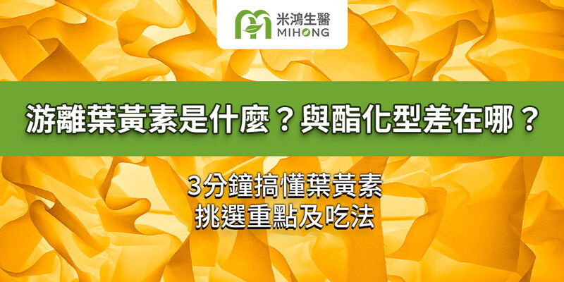 游離葉黃素是什麼？與酯化型差在哪？3分鐘搞懂葉黃素挑選重點及吃法