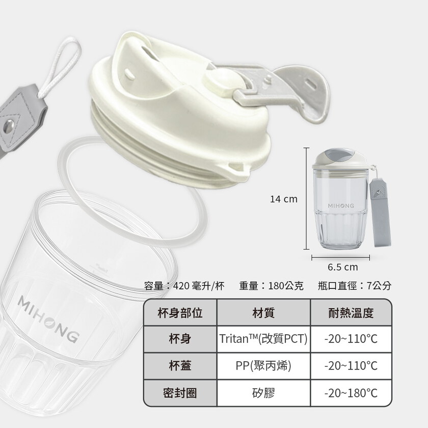 MIHONG® 凌茶杯(420ml/TRITAN)