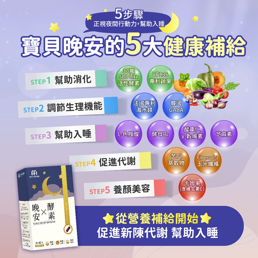 MIHONG®晚安X酵素(30顆/盒)