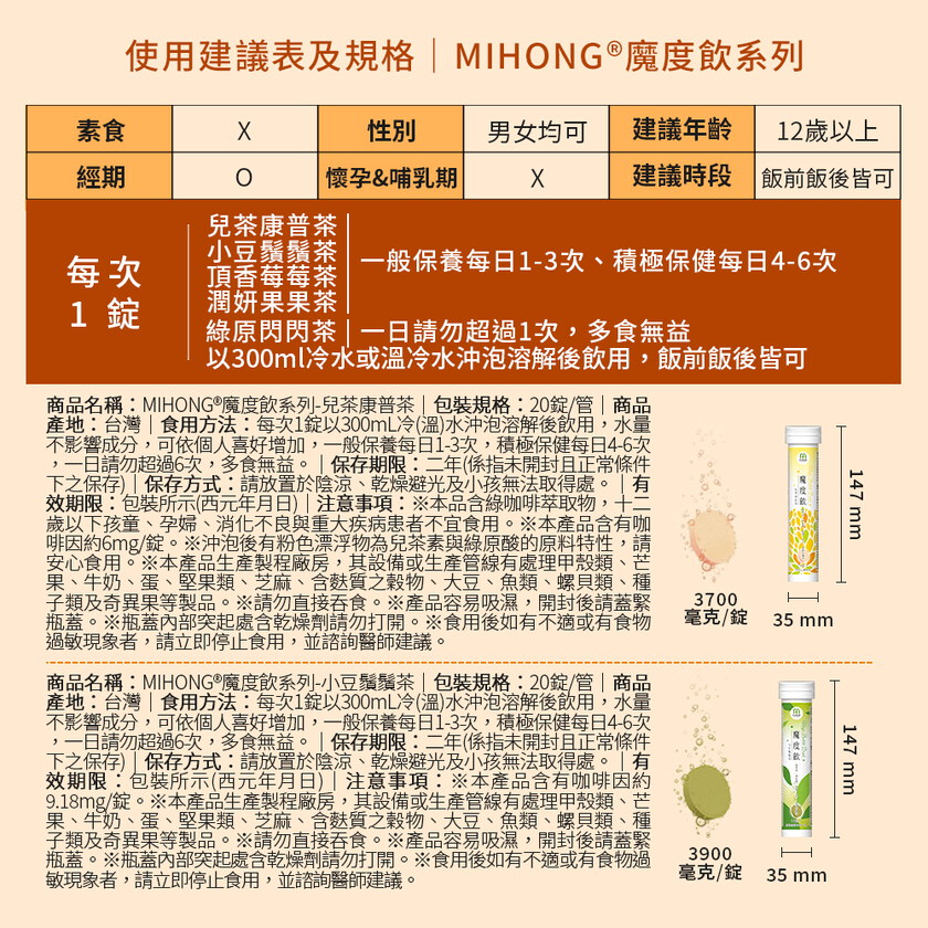 中醫師氓醫大餐解膩推薦－MIHONG® 魔度飲(20杯/支)