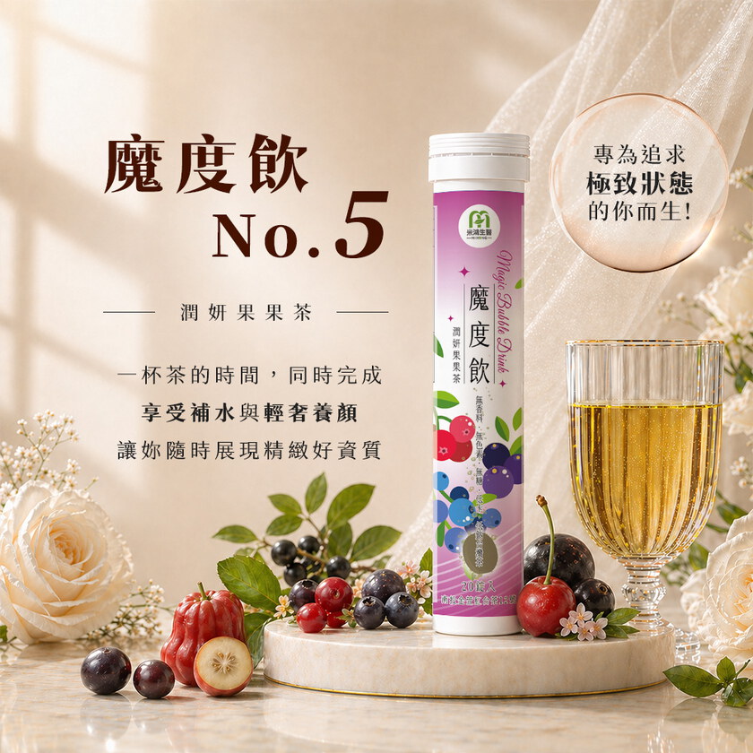社群第一手搶購!!勿外流!!－MIHONG®魔度飲-潤妍果果茶(20錠/管)