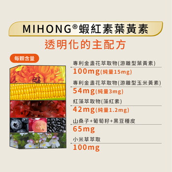 MIHONG®蝦紅素葉黃素(30顆/盒)