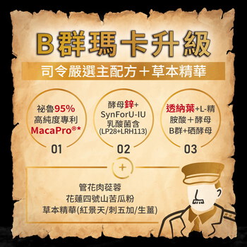 MIHONG®司令B群黑紅瑪卡膠囊(30顆/盒)